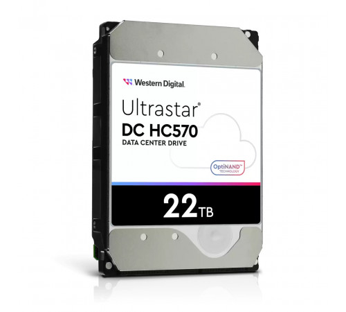 Western Digital 3.5″ 22TB WD Ultrastar DC HC570 SAS 12Gb/s, 7200rpm, 512MB, 0F48052, 512e/4Kn, CMR, Helium, Bulk WUH722222AL5204